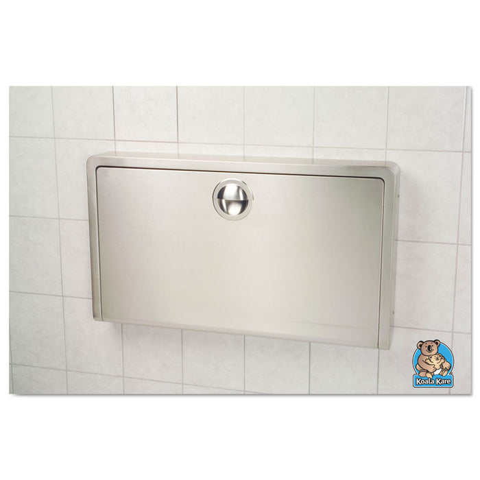Horizontal Baby Changing Station, 35.25 x 20, Stainless Steel/Beige
