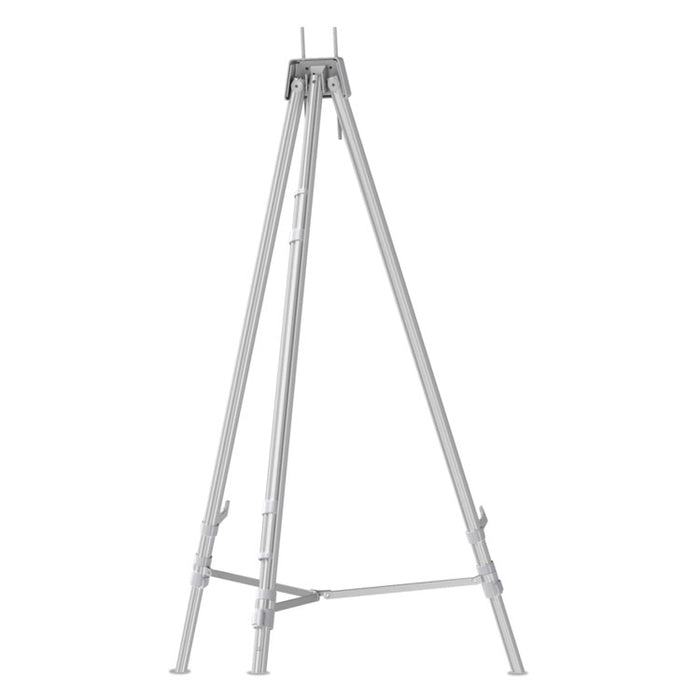 Aluminum Heavy-Duty Display Easel, 38" to 66" Tall, Silver, Supports Up to 45 lb