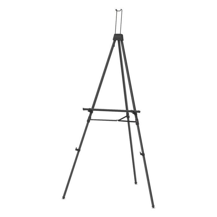 Aluminum Heavy-Duty Display Easel, 38" to 66" Tall, Black, Supports Up to 45 lb