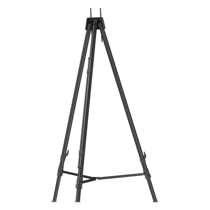 Aluminum Heavy-Duty Display Easel, 38" to 66" Tall, Black, Supports Up to 45 lb