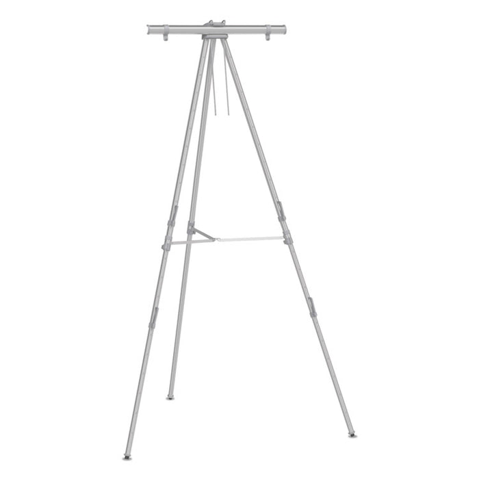Aluminum Heavy-Duty Display Easel, 38" to 66" Tall, Silver, Supports Up to 45 lb