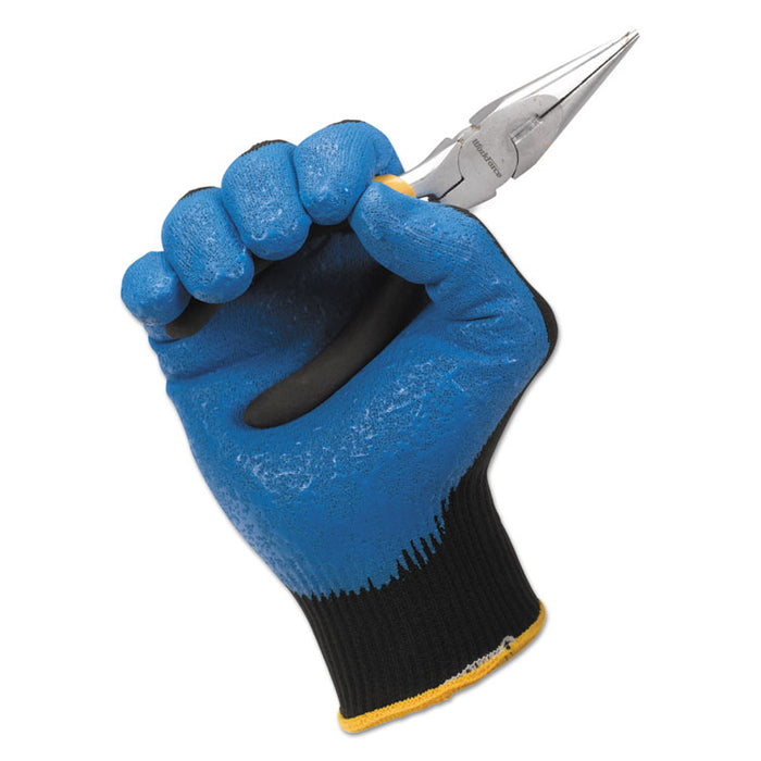 G40 Foam NITRILE Coated Gloves, EN388: 3121X, 8.66" Long, Small (Size 7), Blue/Black, 12 Pairs