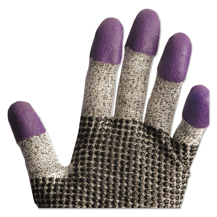 G60 PURPLE NITRILE Cut-Resistant Gloves, EN388: 4340, 9.06" Long, Medium (Size 8), Black/White, 12 Pairs/Carton