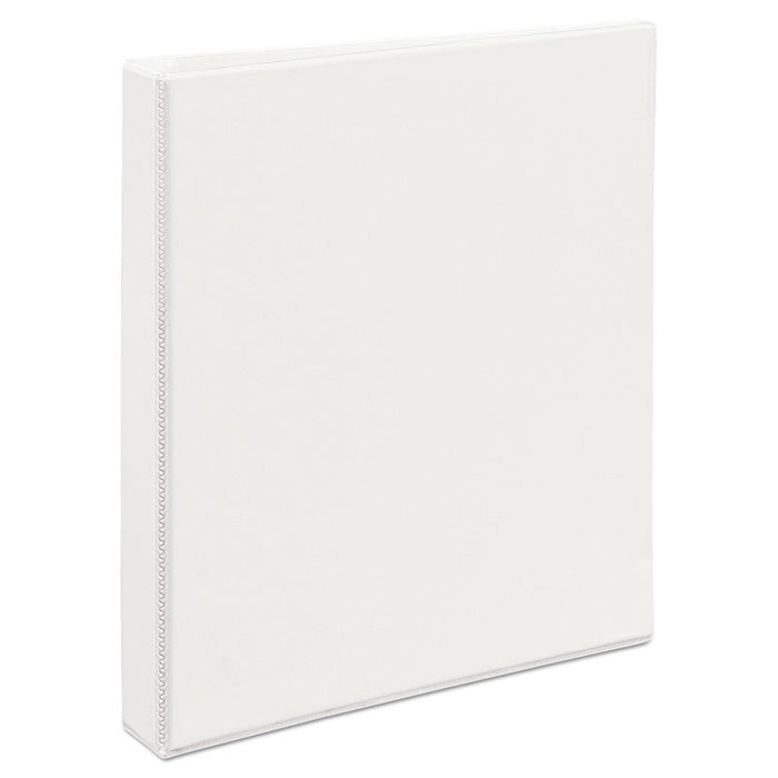 Heavy-Duty View Binder with DuraHinge and One Touch EZD Rings, 3 Rings, 1" Capacity, 11 x 8.5, White