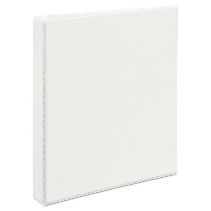Durable View Binder with DuraHinge and EZD Rings, 3 Rings, 1" Capacity, 11 x 8.5, White, (9301)