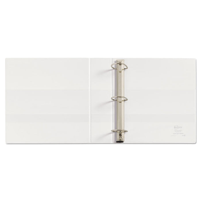 Heavy-Duty View Binder with DuraHinge and One Touch EZD Rings, 3 Rings, 2" Capacity, 11 x 8.5, White