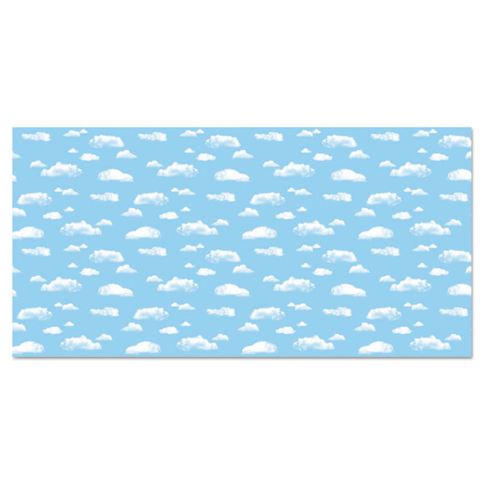 Fadeless Designs Bulletin Board Paper, Clouds, 50 ft x 48", Blue/White