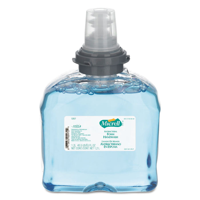 Antibacterial Foam Handwash, Touch-Free Refill, Floral Scent, 1,200 mL, 2/Carton