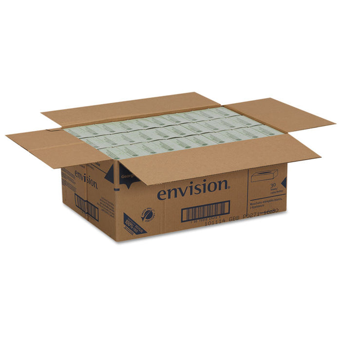 Envision White Facial Tissue, 2-Ply, White, 100 Sheets/Box, 30 Boxes/Carton