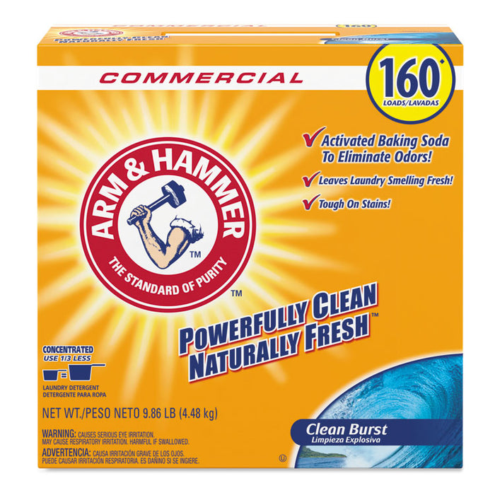 Powder Laundry Detergent, Clean Burst Scent, 9.86 lb Box, 3/Carton