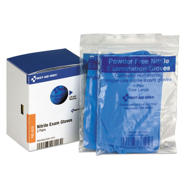 SmartCompliance Lightweight Nitrile Gloves, One Size Fits Most, Clear, 2/Box