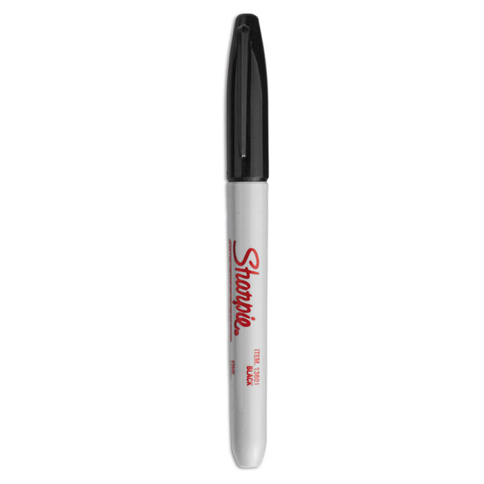 Industrial Permanent Marker Value-Pack, Fine Bullet Tip, Black