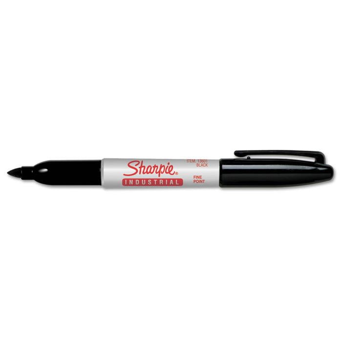 Industrial Permanent Marker Value-Pack, Fine Bullet Tip, Black