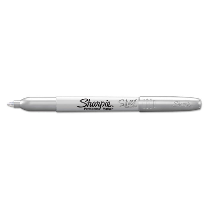 Metallic Fine Point Permanent Marker Value Pack, Fine Bullet Tip, Metallic Silver, 36/Pack