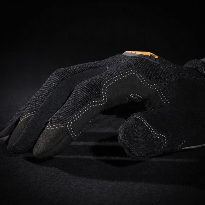 General Utility Gloves, EN388: 2132, 9" Long, Large, Black, Pair