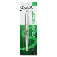 Load image into Gallery viewer, Stainless Steel Porous Point Pen, Stick, Fine 0.5 mm, Black Ink, Brushed Silver Barrel
