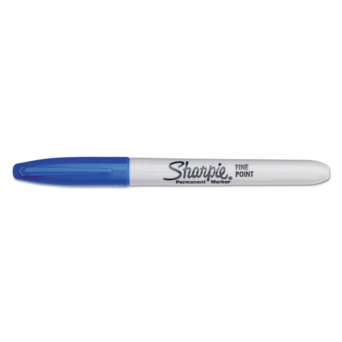 Fine Tip Permanent Marker Value Pack, Fine Bullet Tip, Blue, 36/Pack