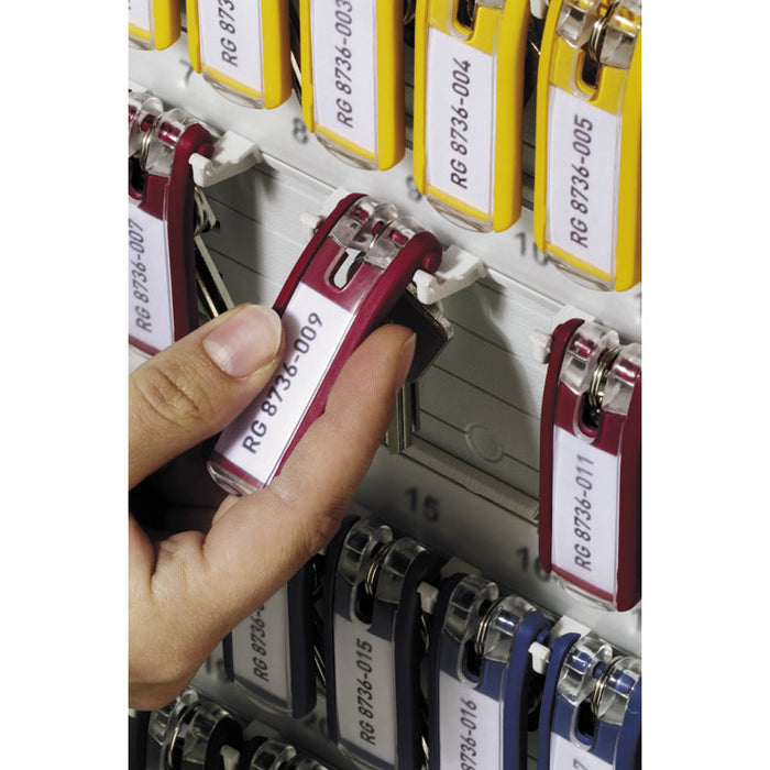 Locking Key Cabinet, 72-Key, Brushed Aluminum, Silver, 11.75" x 4.63" x 15.75"
