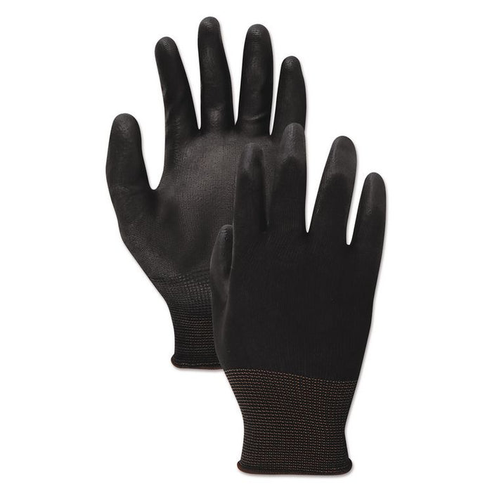 Palm Coated HPPE Gloves, Medium (Size 8), Salt and Pepper/Black, 12 Pairs