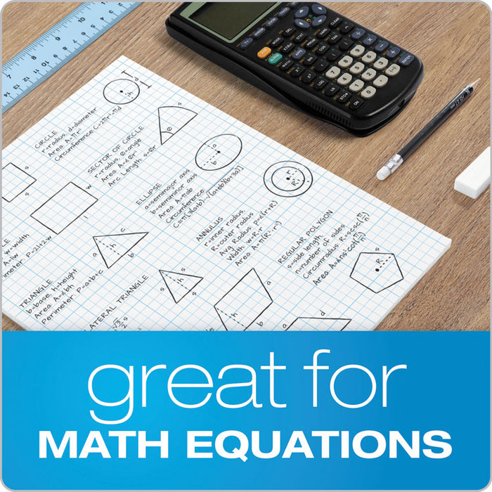 Cross Section Pads, Quadrille Rule (4 sq/in, 1 sq/in), (50) White 8.5 x 11 Sheets
