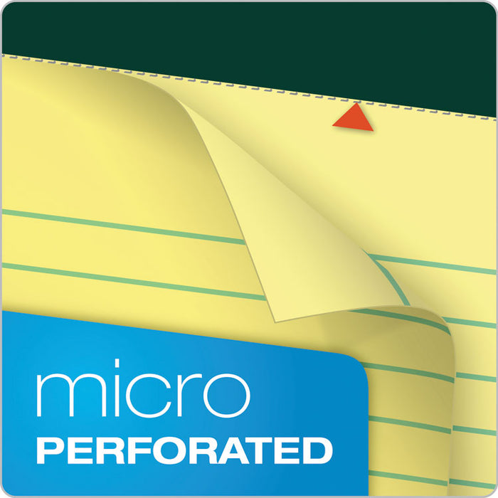 Double Docket Ruled Pads, Narrow Rule, (100) Canary Yellow 8.5 x 11 Sheets, 6/Pack