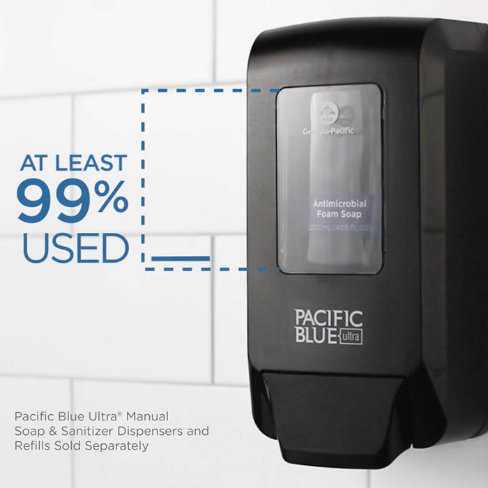 Pacific Blue Ultra Foam Hand Sanitizer Refill For Manual Dispensers, 1,000 mL, Fragrance-Free, 4/Carton