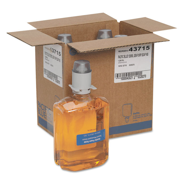 Pacific Blue Ultra Foam Soap Manual Dispenser Refill, Pacific Citrus Scent, 1,200 mL, 4/Carton