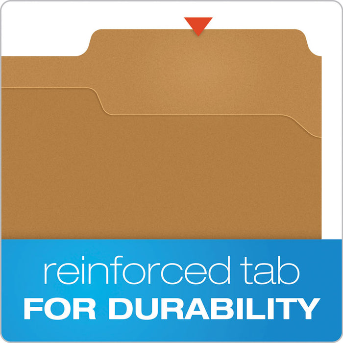 Kraft Fastener Folders, 1/3-Cut Tab: Assorted, 2 Fasteners, Letter Size, Kraft, 50/Box