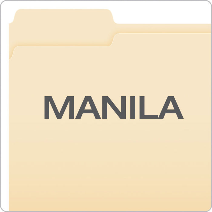 Manila Fastener Folders, 1/3-Cut Tab: Assorted, 1 Fastener, Letter Size, Manila, 50/Box