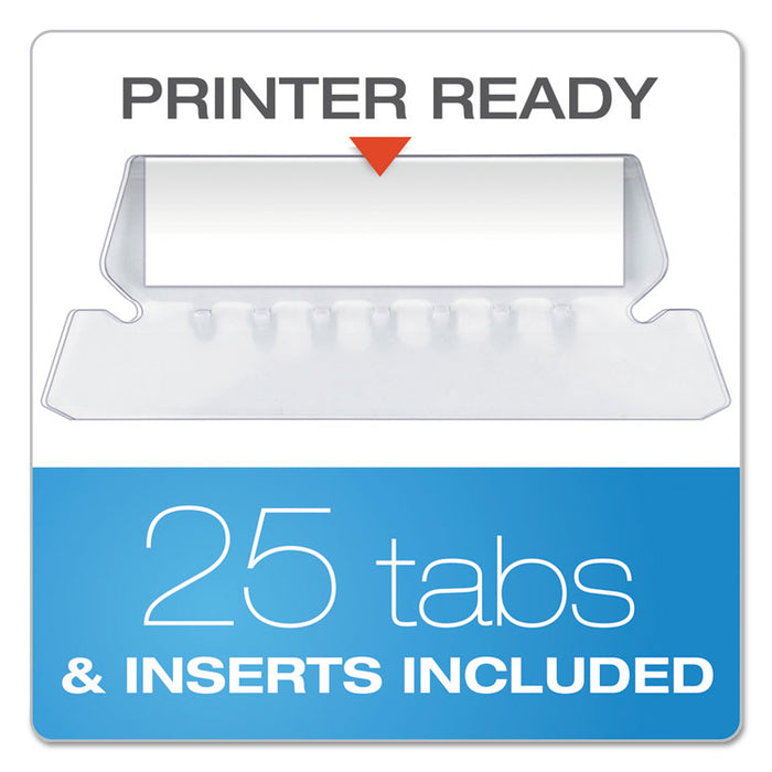 Reinforced Hanging File Folders with Printable Tab Inserts, Letter Size, 1/5-Cut Tabs, Standard Green, 25/Box