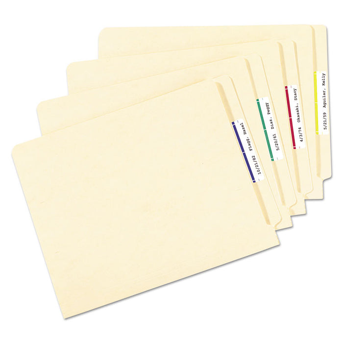 Removable File Folder Label with Sure Feed Technology, 0.66 x 3.44, White, 30/Sheet, 25 Sheets/Pack