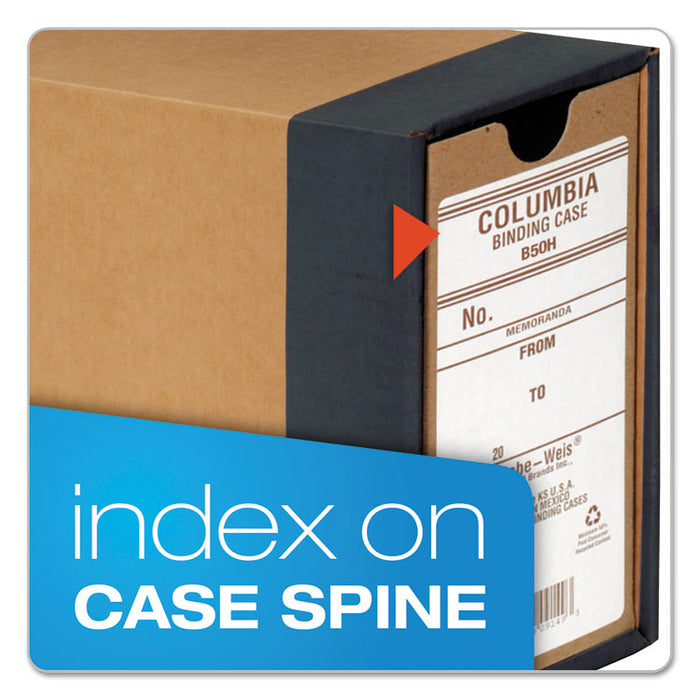 COLUMBIA Recycled Binding Cases, 2 Rings, 3.13" Capacity, 11 x 8.5, Kraft