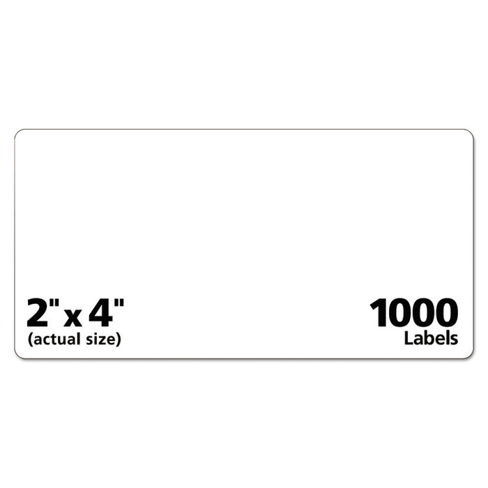 Repositionable Shipping Labels w/Sure Feed, Inkjet/Laser, 2 x 4, White, 1000/Box