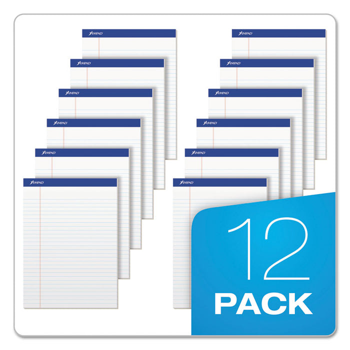 Recycled Writing Pads, Politex Green Kelsu Headband, Wide/Legal Rule, (50) White 8.5 x 11 Sheets, Dozen