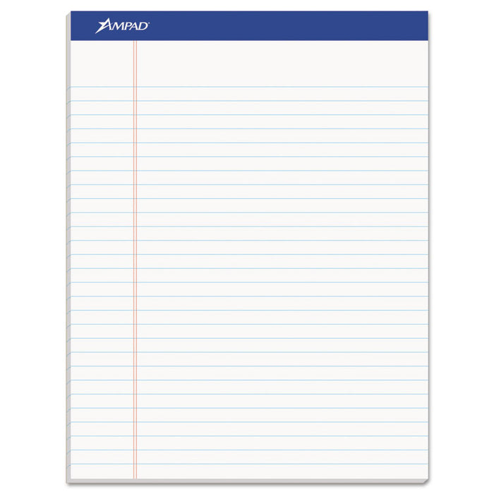 Recycled Writing Pads, Politex Green Kelsu Headband, Wide/Legal Rule, (50) White 8.5 x 11 Sheets, Dozen