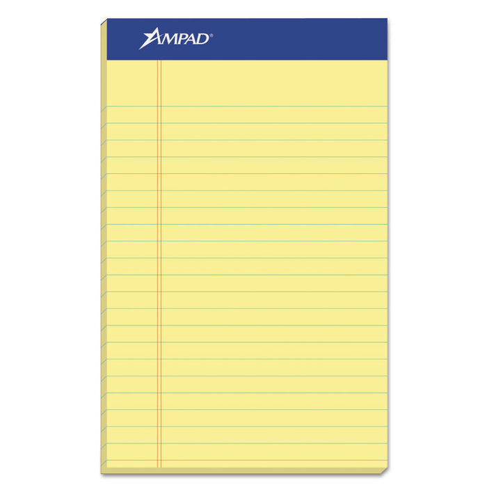 Perforated Writing Pads, Narrow Rule, (50) Canary Yellow 5 x 8 Sheets, Dozen