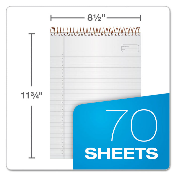 Gold Fibre Wirebound Project Notes Pad, Gray Cover, Project-Management Format, (70) White 8.5 x 11 Sheets
