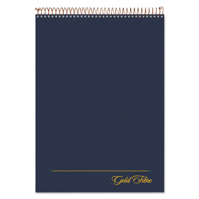 Gold Fibre Wirebound Project Notes Pad, Navy Cover, Project-Management Format, (70) White 8.5 x 11 Sheets