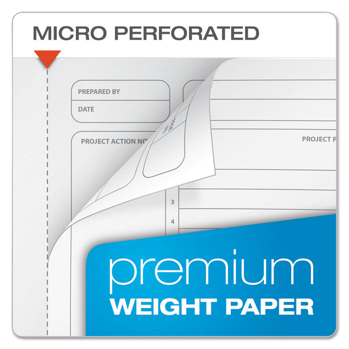 Gold Fibre Wirebound Project Notes Book, Project-Management Format, Green Cover, (84) 9.5 x 7.25 Sheets