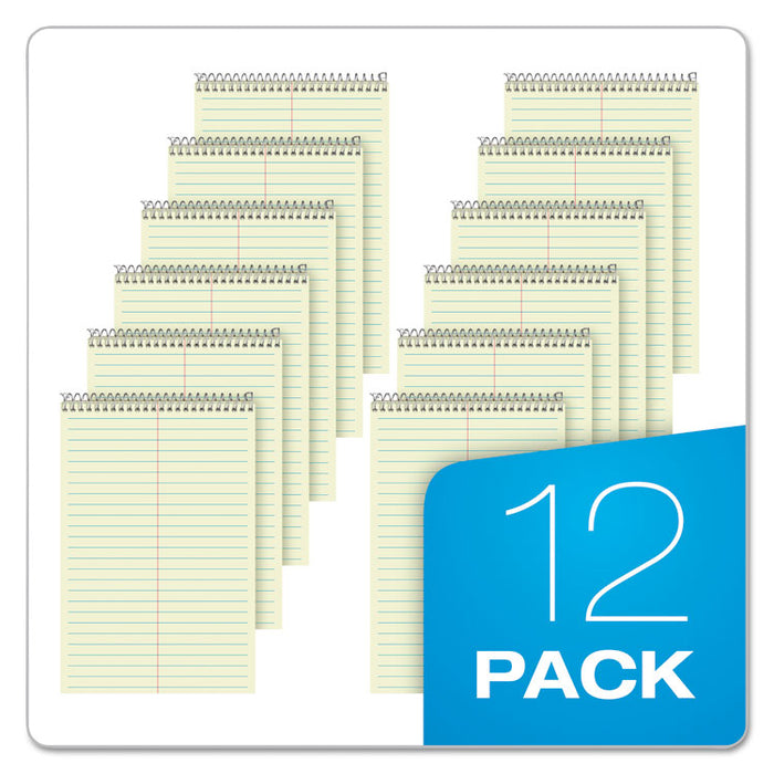 Steno Pads, Tan Cover, Gregg Rule, (80) Green-Tint 6 x 9 Sheets