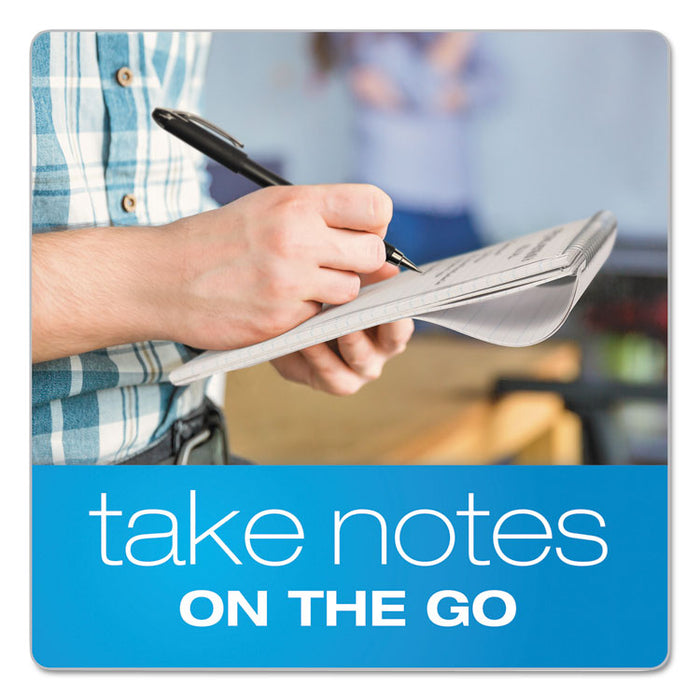 Second Nature Recycled Notepads, Randomly Assorted Cover Colors, Gregg Rule, (70) White 4 x 8 Sheets