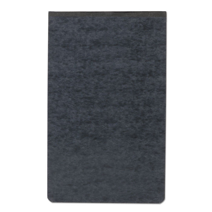 Pressboard Report Cover with Tyvek Reinforced Hinge, Two-Piece Prong Fastener, 2" Capacity, 8.5 x 14, Black/Black