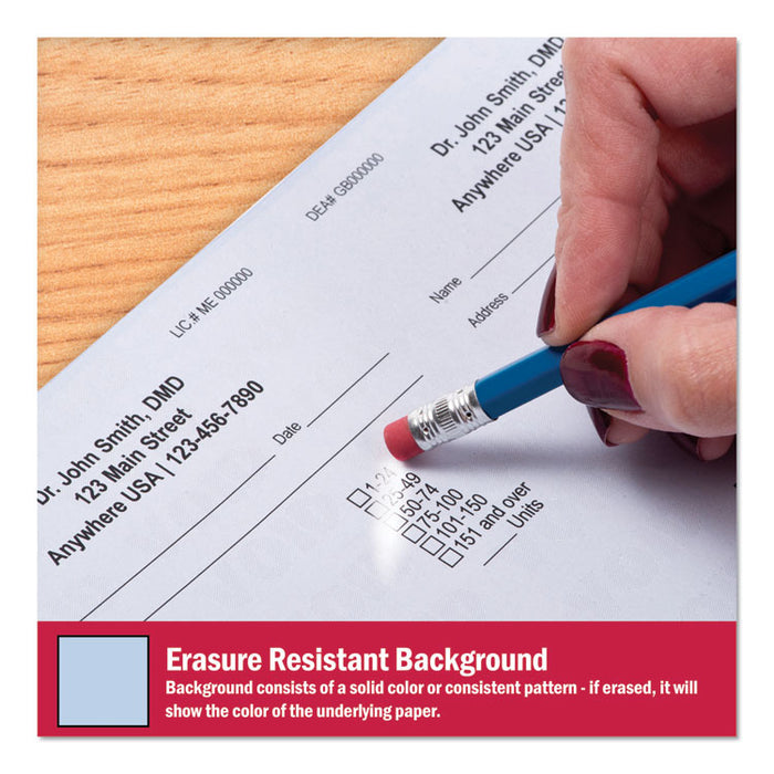 Medical Security Papers, 24 lb Bond-Weight, 8.5 x 11, Blue, 500/Ream