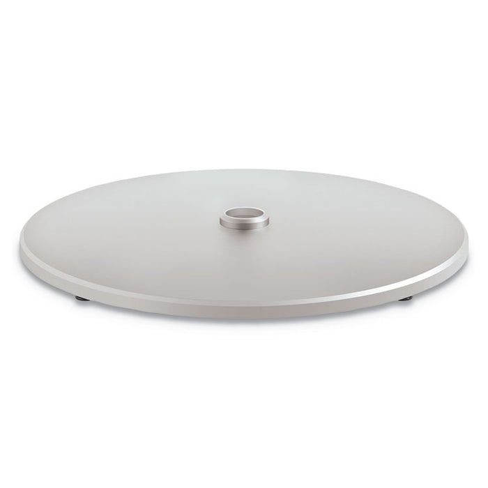Arrange Round Disc Shroud Table Base, 26.82" x 26.82" x 1.42", Silver, Steel