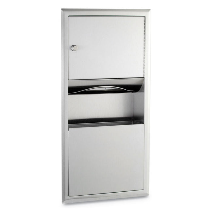 ClassicSeries Recessed Paper Towel Dispenser/Waste Receptacle, 14 x 3.94 x 28, Stainless Steel