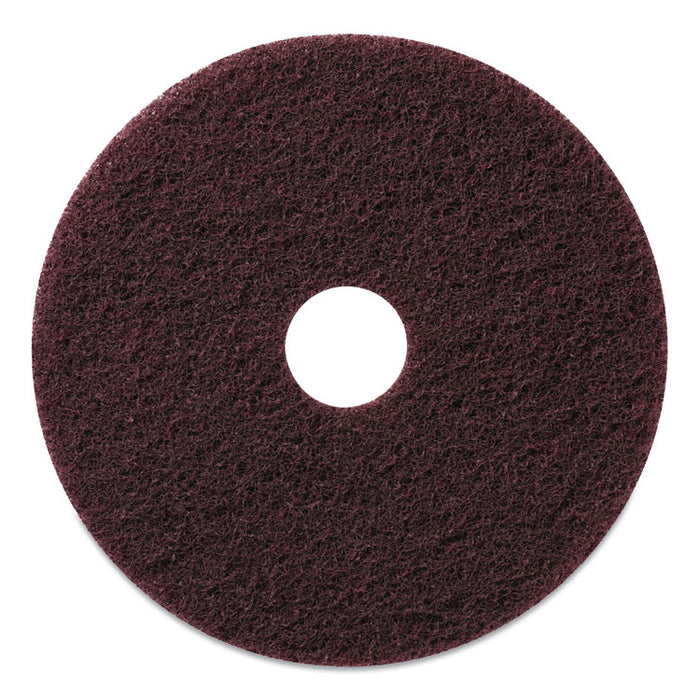 Stripping Pad, 20" Diameter, Burgundy, 5/Carton