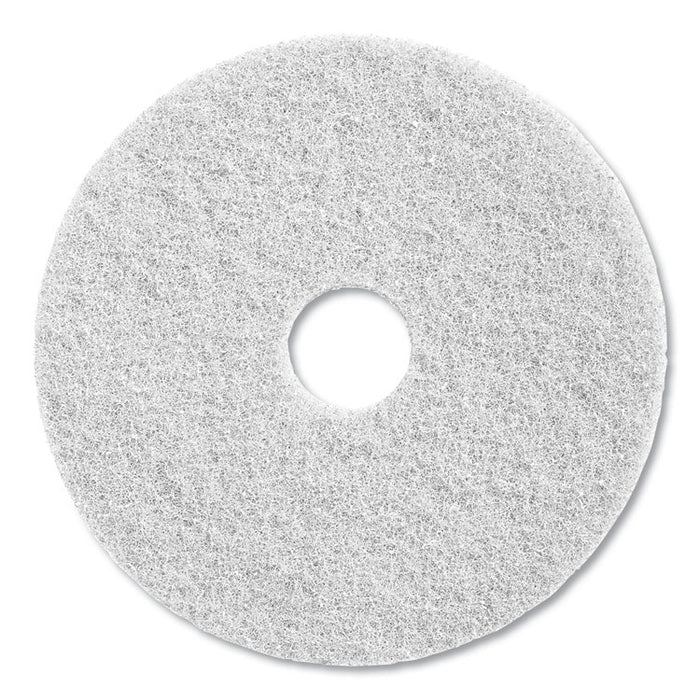 Twister Floor Pad, 11" Diameter, White, 2/Carton