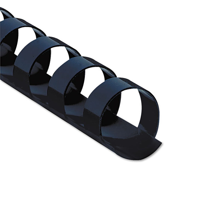 Plastic Comb Bindings for 11 x 8.5 Documents, 19 Rings, 0.38" (55-Sheet) Capacity, Navy Blue, 100/Pack