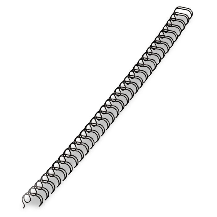 Wire Bindings for 11 x 8.5 Documents, 32 Rings, 0.31" (50-Sheet) Capacity, Black, 25/Pack