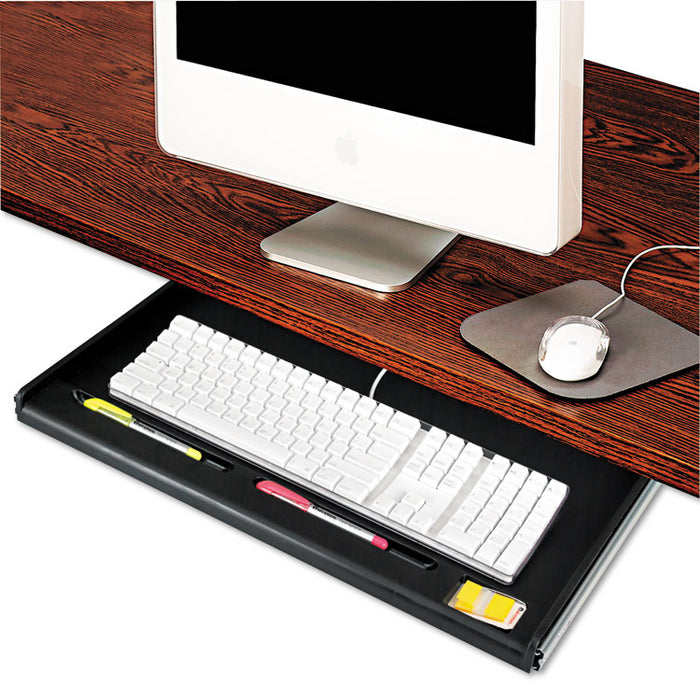Standard Underdesk Keyboard Drawer, 21.38"w x 12.88"d, Black